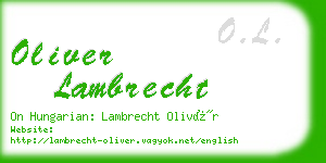 oliver lambrecht business card